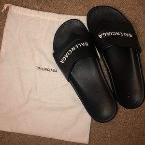 Balenciaga Leather Slides